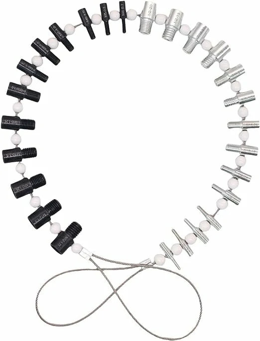 26PCS Thread Checker Set Metric and Inch Sizes Durable Comprehensive Coverage DIY Tool
