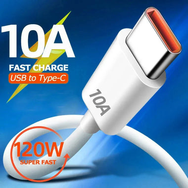 10A 120W USB-A to Type-C Cable Fast Charging Data Transmission Tinned Copper Core Line 1M/2M Long for iPhone 15 15 Plus for Huawei Pura70 Ultra for Honor V40 for Xiaomi Civi4 Pro