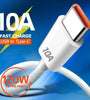 10A 120W USB-A to Type-C Cable Fast Charging Data Transmission Tinned Copper Core Line 1M/2M Long for iPhone 15 15 Plus for Huawei Pura70 Ultra for Honor V40 for Xiaomi Civi4 Pro