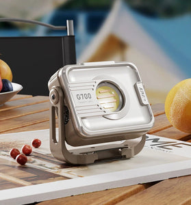 G700 LED Portable Lantern Built-in 6000mAh Battery USB Rechargeable Flashlight with Dual Light Source Floodlight LED Torch Outdoor Camping Lamp Maintenance Work Light