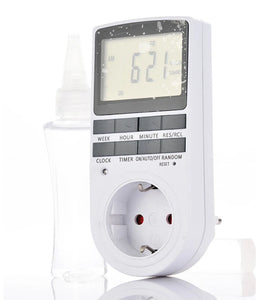 EU Plug Digital Timer Switch Large Screen 230V AC 16A Plug-in Electronic Kitchen Timer Socket Switch