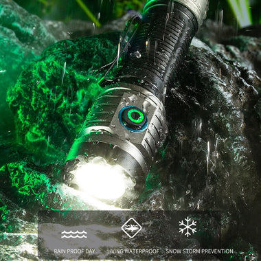3* XHP360 LED 1500LM Flashlight 18650 Powerful Torch Type-C Fast Charging Lamp High Power LED Flashlight Strong Lanterna Camping Olight Work Light Outdoor Lighting