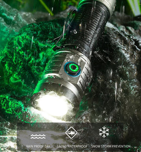 3* XHP360 LED 1500LM Flashlight 18650 Powerful Torch Type-C Fast Charging Lamp High Power LED Flashlight Strong Lanterna Camping Olight Work Light Outdoor Lighting