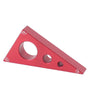 Woodworking Pocket Square 30/60/90 Angle Aluminium Alloy Gauge Block Woodworking Triangle Ruler Height Measuring Gauging Tool