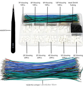 GH125MM Connector Housing Kit Pre Crimped 28AWG Silicone Wire Multicolor Cable Heat Shrink Tubing Electrical Wiring Accessories Electronics Assembly Prototyping