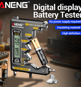 ANENG BT173 Battery Tester Digital Display Multi-Type Compatibility No Power Required Lightweight ABS Material Universal Voltage Reader