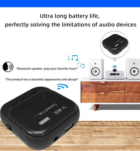 Bluetooth 5.2 Receiver Transmitter 2 in 1 RX TX Mode Low Latency LED Display Dual Device Pairing 300mAh Battery for Car Music Hands Free Calls