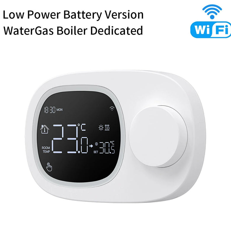 Tuya Smart WiFi Thermostat Heating/Cooling Mode Low Power Battery Water Gas Boiler Weekly Programmable Temperature Controller Voice Control with Alexa Google Home