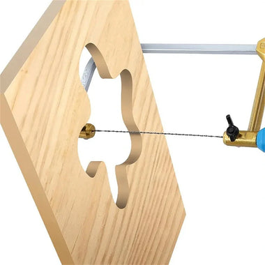 Mini Hand Saw U Type Frame Adjustable Craft Tools 8PCS Spiral Blades Perfect for DIY Projects Jewelry Making Woodworking Compact