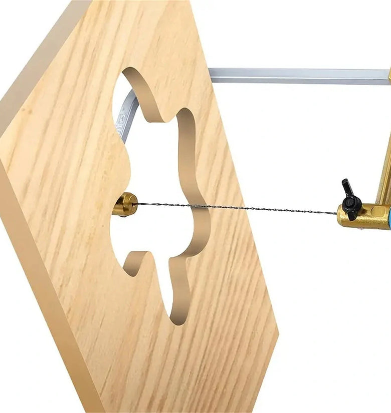 Mini Hand Saw U Type Frame Adjustable Craft Tools 8PCS Spiral Blades Perfect for DIY Projects Jewelry Making Woodworking Compact