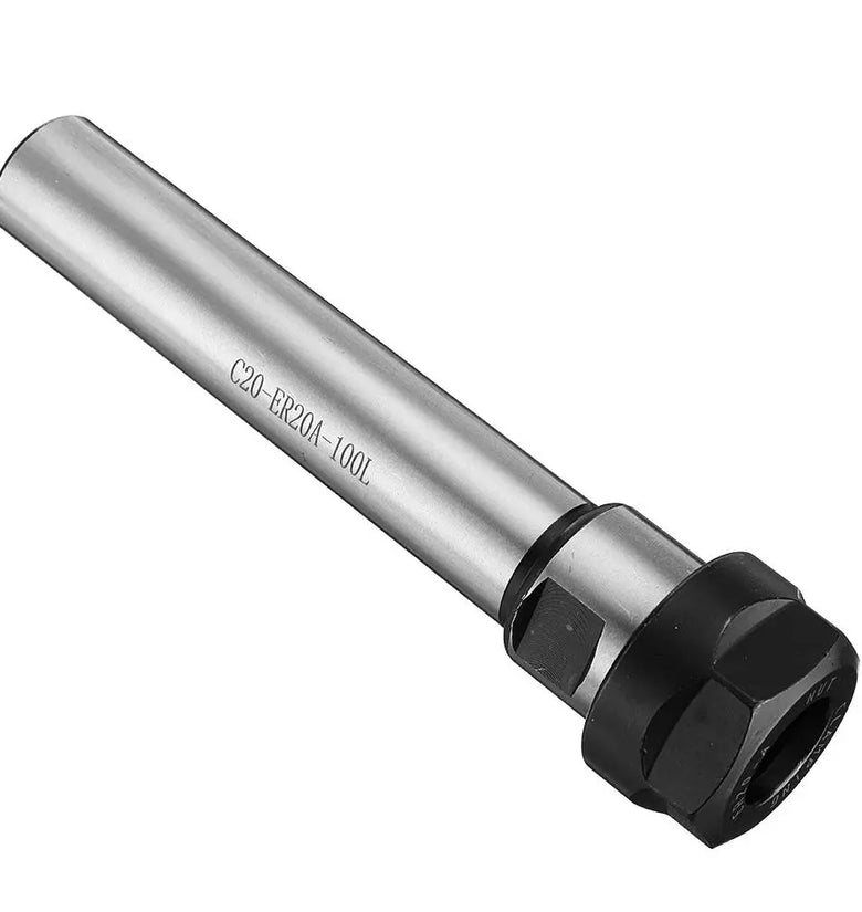 Machifit C20-ER20A-100L Collet Chuck Holder CNC Milling 100mm Straight Shank Extension Rod