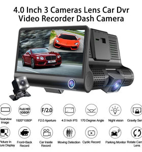 4 inch IPS HD Screen Car DVR Dash Cam 1080P 2 Lens / 3 Lens Camera Night Vision With 170 Degree Rear View