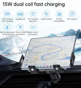 Bakeey S20A 15W Wireless Charger Fast Wireless Charging Bracket Air Outlet Car Holder Mount for iPhone 15 14 13 for Samsung Galaxy Fold Series