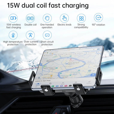 Bakeey S20A 15W Wireless Charger Fast Wireless Charging Bracket Air Outlet Car Holder Mount for iPhone 15 14 13 for Samsung Galaxy Fold Series