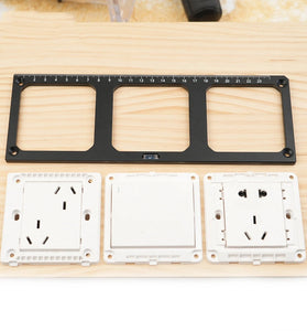 Aluminum Switch Socket Installation Template 86 Type Wall Outlet Mounting Guide for Woodworking No Electricity Needed Precision Router Template for Cabinet and Board Slotting