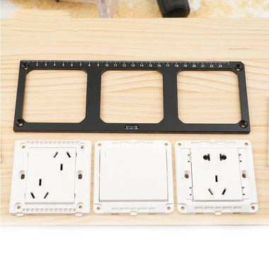Aluminum Switch Socket Installation Template 86 Type Wall Outlet Mounting Guide for Woodworking No Electricity Needed Precision Router Template for Cabinet and Board Slotting