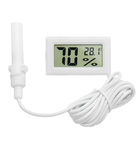 Mini LCD Digital Thermometer Hygrometer Fridge Freezer Temperature Humidity Meter White Egg Incubator