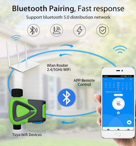 NEO Tuya WiFi Smart Sprinklers Timer Hose Timer 1 Outlet Irrigation Hose Timer Waterproof Smart Watering APP Remote for Lawns Garden