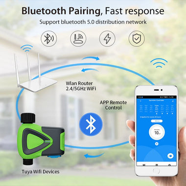 NEO Tuya WiFi Smart Sprinklers Timer Hose Timer 1 Outlet Irrigation Hose Timer Waterproof Smart Watering APP Remote for Lawns Garden