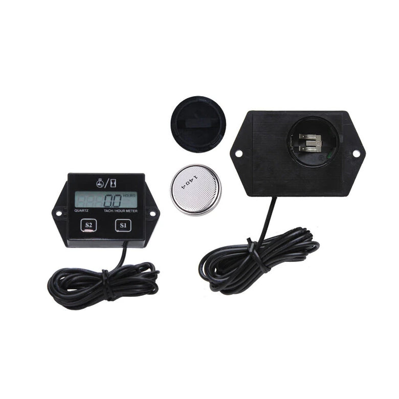 Digital Tachometer Engine Tach Hour Meter Tachometer Gauge Engine RPM LCD Display For Car Motorcycle Stroke Engine Boat ATV Motocycle