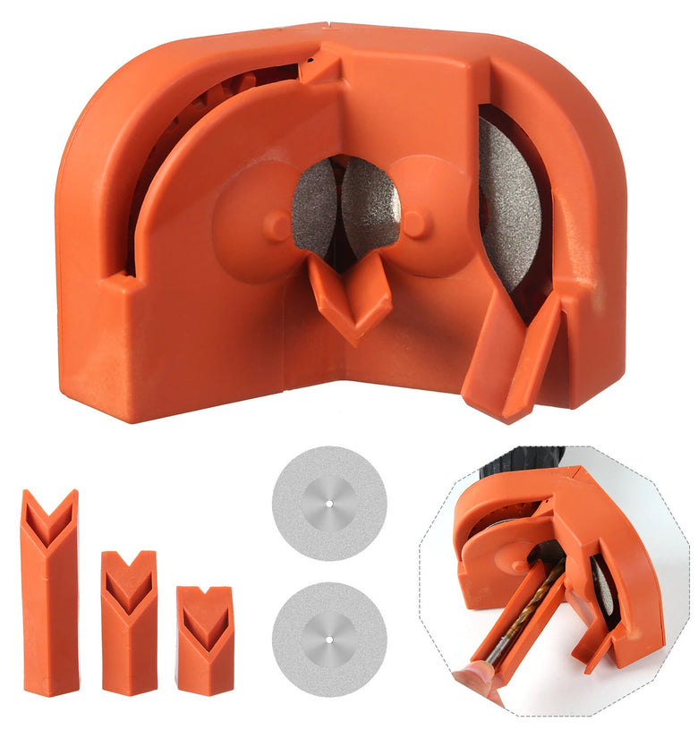 Electric Drill Bit Sharpener Multipurpose Drill Bit Grinding Sharpener for All Bits Drill Grinder Grinding Tool for High Speed Steel Masonry Carbide Cobalt & Tin Coated Bits