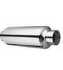 Universal Turbine Exhaust Muffler Resonator 304 Stainless Steel 2.5 Inch Inlet 2.5 Inch Outlet