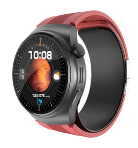 S28 1.39inch HD Screen Air Pump Airbag Type NFC bluetooth Call Heart Rate Blood Pressure Blood Glucose SpO2 Monitor Sleep Monitoring Uric Acid Lipid Function Breathing Exercise SOS Emergency Call Multi-sport Modes Music Playback Smart Watch