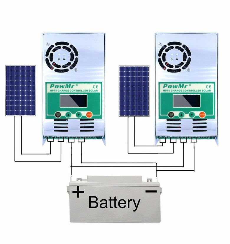 PowMr MPPT 60A Solar Charge and Discharge Controller 12V 24V 36V 48V Auto for Max PV 190VDC Lead Acid Lithium Battery