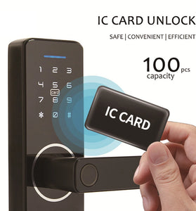 WAFU WF-F1 Tuya Smart WiFi Door Lock Aluminum Alloy Keyless Entry 5 in 1 Unlocked Methods APP Fingerprint Password Card Key Energy-Saving Micro-USB Emergency Power High Capacity