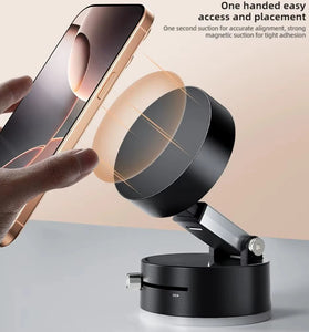 Double Sided Suction Cup Desktop Magnetic Phone Holder Lazy Multi-functional Foldable Storage Holder Vacuum Suction Phone Holder