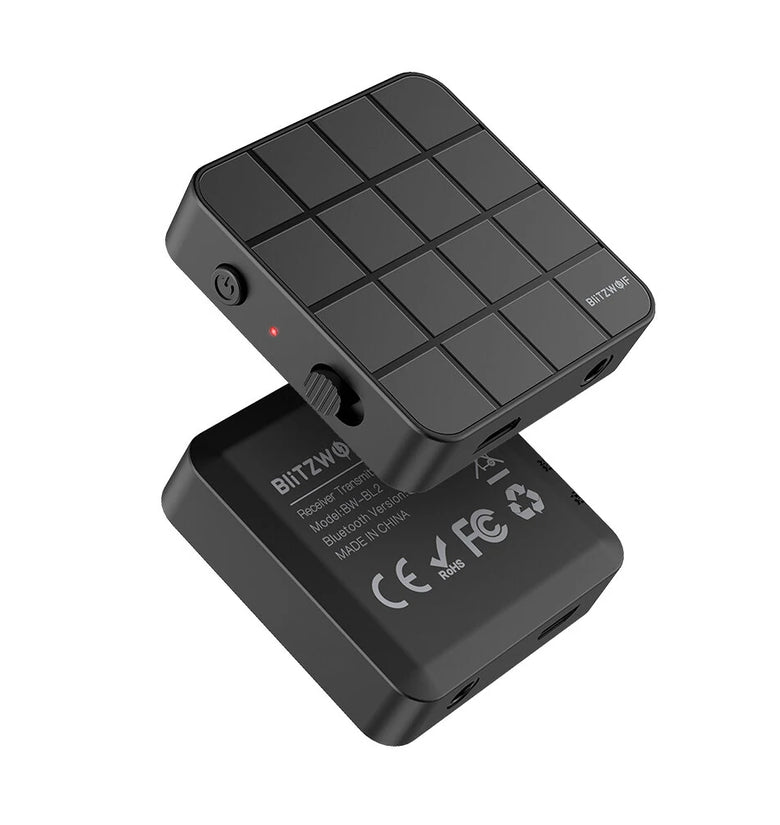 BlitzWolf BW-BL2 2 In 1 bluetooth V5.0 Audio Transmitter Receiver Adapter Wireless 3.5mm Aux Audio Adapter For TV PC Speaker Home Sound System