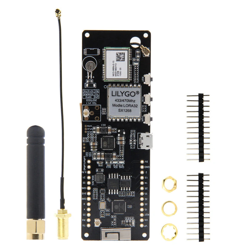 LILYGO T-Beam NEOM8N IPEX ESP32 LORA WiFi Wireless Bluetooth Module 18650 Battery Holder