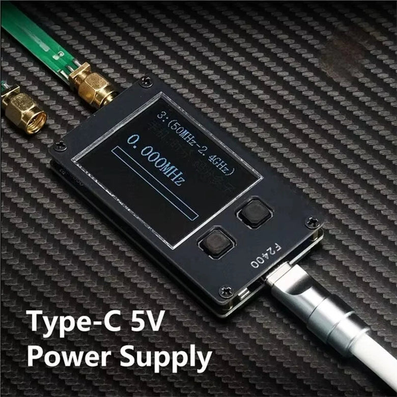 F2400 Signal Frequency Tester Wireless Bluetooth WiFi Communication Device Signal Tester Type-C 5V Multi Frequency Testing Tool