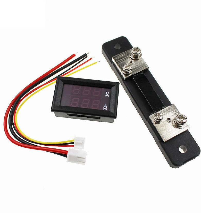 5pcs 0.56 Inch Blue Red Dual LED Display Mini Digital Voltmeter Ammeter DC 100V 100A Panel Amp Volt Voltage Current Meter Tester