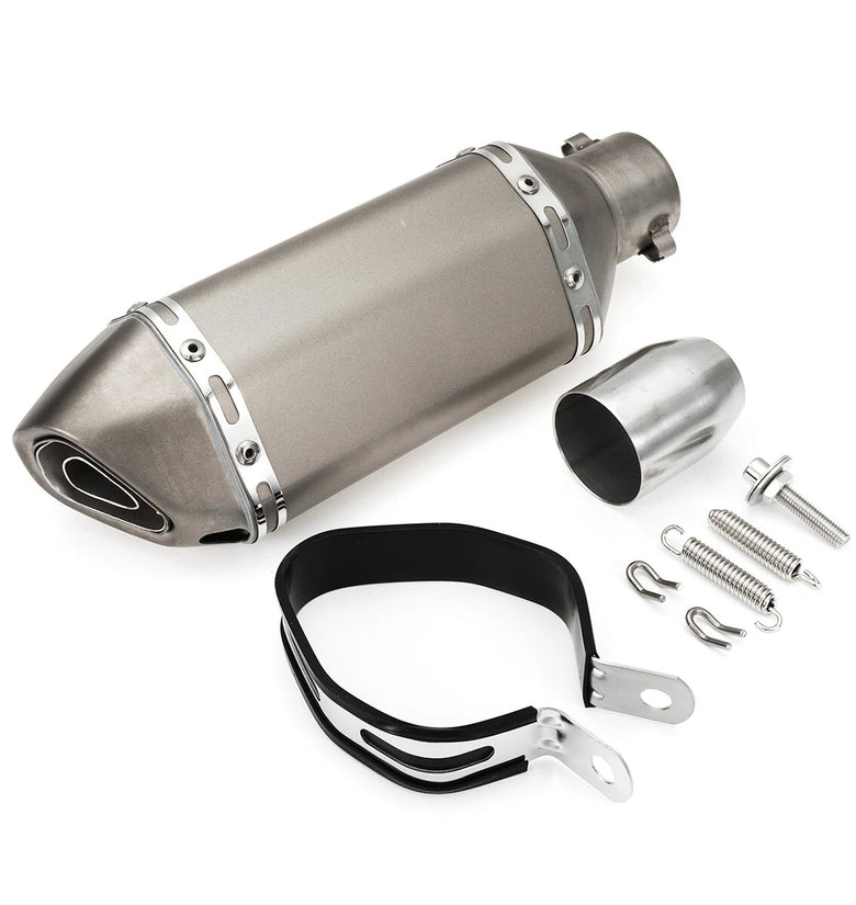 38-51mm Motorcycle Steel Short Exhaust Muffler Pipe With Removable Silencer Universal