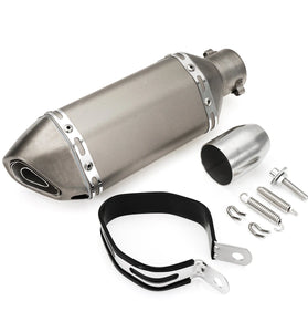 38-51mm Motorcycle Steel Short Exhaust Muffler Pipe With Removable Silencer Universal