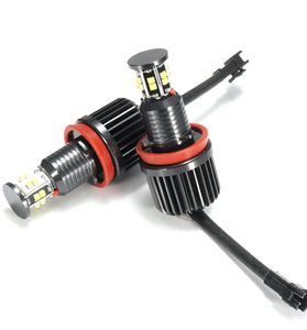 120W H8 LED Angel Eye Halo Ring Light Bulb 2Pcs For E82 E90 E92 E60 E61 E63 E89 X6