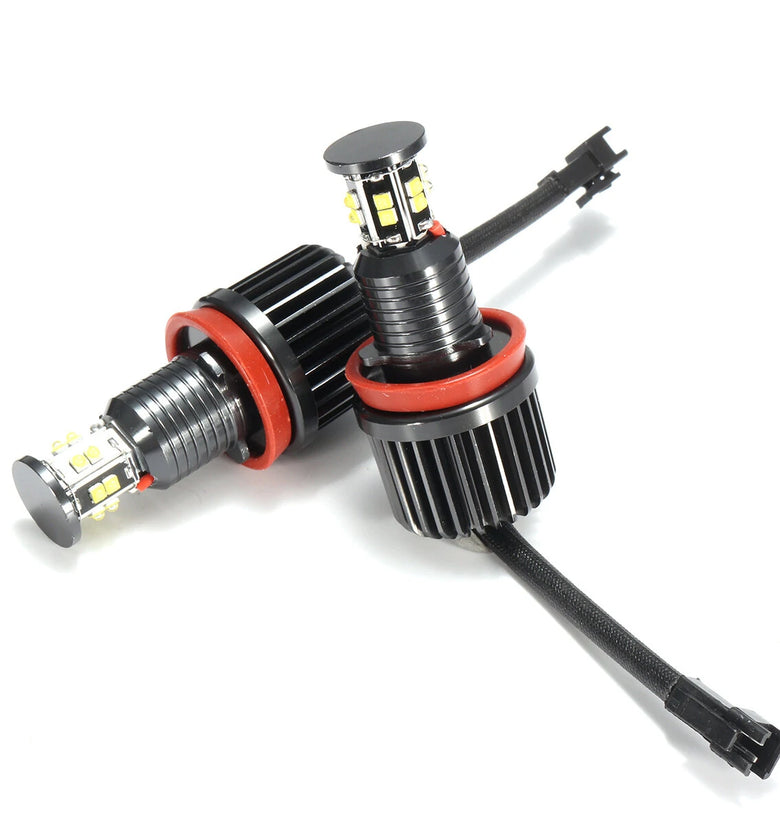 120W H8 LED Angel Eye Halo Ring Light Bulb 2Pcs For E82 E90 E92 E60 E61 E63 E89 X6