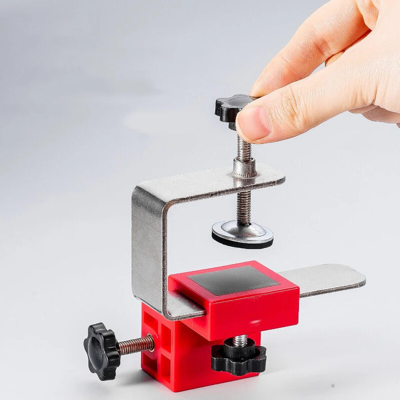 Adjustable Drawer Front Panel Installation Clamps Cabinet Hardware Jig Metal Cabinet Positioning Tool for Precise Fast Panel Fixing Woodworking Assembly