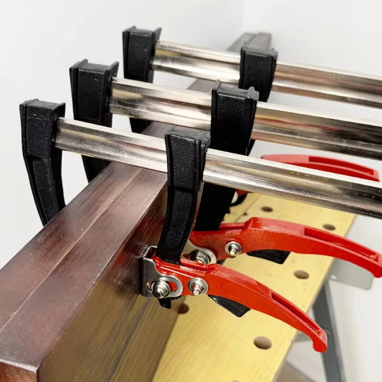 Quick Ratchet Parallel F Clamp Bar Clamp for Woodworking DIY Carpentry Hand Tool Gluing or Fixing Workpieces