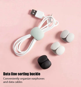 4Pcs/Pack Cable Winder Cable Organizer Clips Mouse Wire Headphone Holder USB Charger Holder Desk Tidy Organizer Wire Cord Protector
