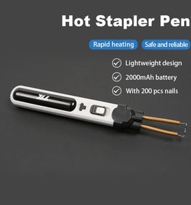 Mini Cordless Hot Nailing Machine Hot Stapler Car Bumpers Repair Soldering Iron USB Type-C rechargeable Lithium Battery Plastic Welding Repair Tool