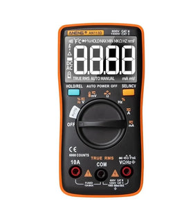 ANENG AN113D Intelligent Auto Measure True- RMS Digital Multimeter 6000 Counts Resistance Diode Continuity Tester Temperature AC/DC Voltage Current Meter Upgraded from AN8002 - Orange