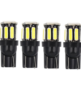 4 Pack 10-7020 SMD Car Clearance Bulbs T10 LED 194 168 Wedge Replacement Reverse Dashboard Light Bulbs License Plate Light