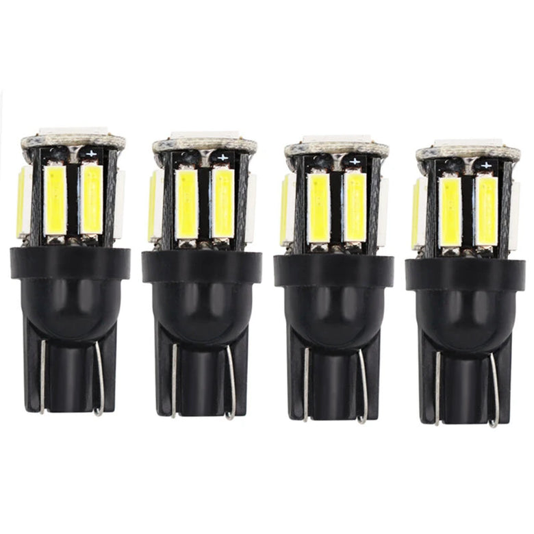 4 Pack 10-7020 SMD Car Clearance Bulbs T10 LED 194 168 Wedge Replacement Reverse Dashboard Light Bulbs License Plate Light