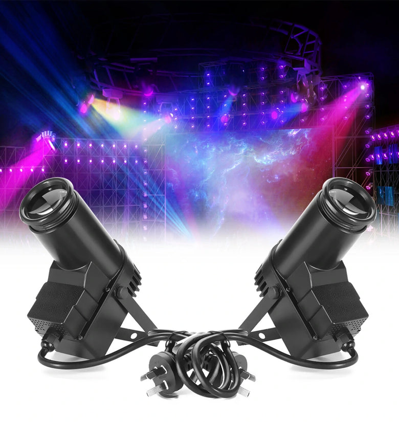 30W RGBW LED DMX512 Stage Light Pinspot Beam Spotlight 6CH For DJ DISCO Party KTV
