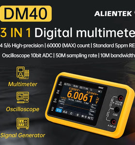 DM40 3 in 1 Digital Multimeter 60000 Count Oscilloscope Signal Generator Touch Screen High Precision