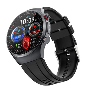 ET488 1.43-inch AMOLED Display ECG Micro-examination Fatigue Analysis bluetooth Call Heart Rate Blood Pressure SpO2 Monitor Sleep Monitoring Uric Acid and Lipid Function HRV Detection Fatigue Analysis BMI Women's Health IP68 Waterproof Smart Watch