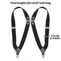 Stylish Elastic Formal Men's Suspenders with Side Clips Adjustable Length Back Braces Trouser Strap Belt for Daily Wear Casual Outfits Vacations Work