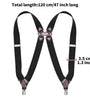 Stylish Elastic Formal Men's Suspenders with Side Clips Adjustable Length Back Braces Trouser Strap Belt for Daily Wear Casual Outfits Vacations Work
